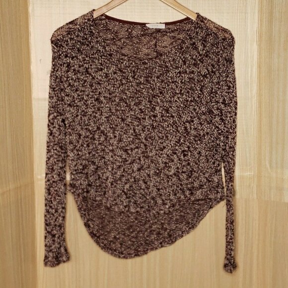 Lush Heathered Textured High Low Sweater Medium - Picture 1 of 7